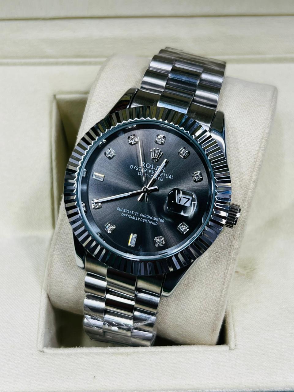 ROLEX STAINLESS STEEL LUXURY FINISHING MENS WATCH;