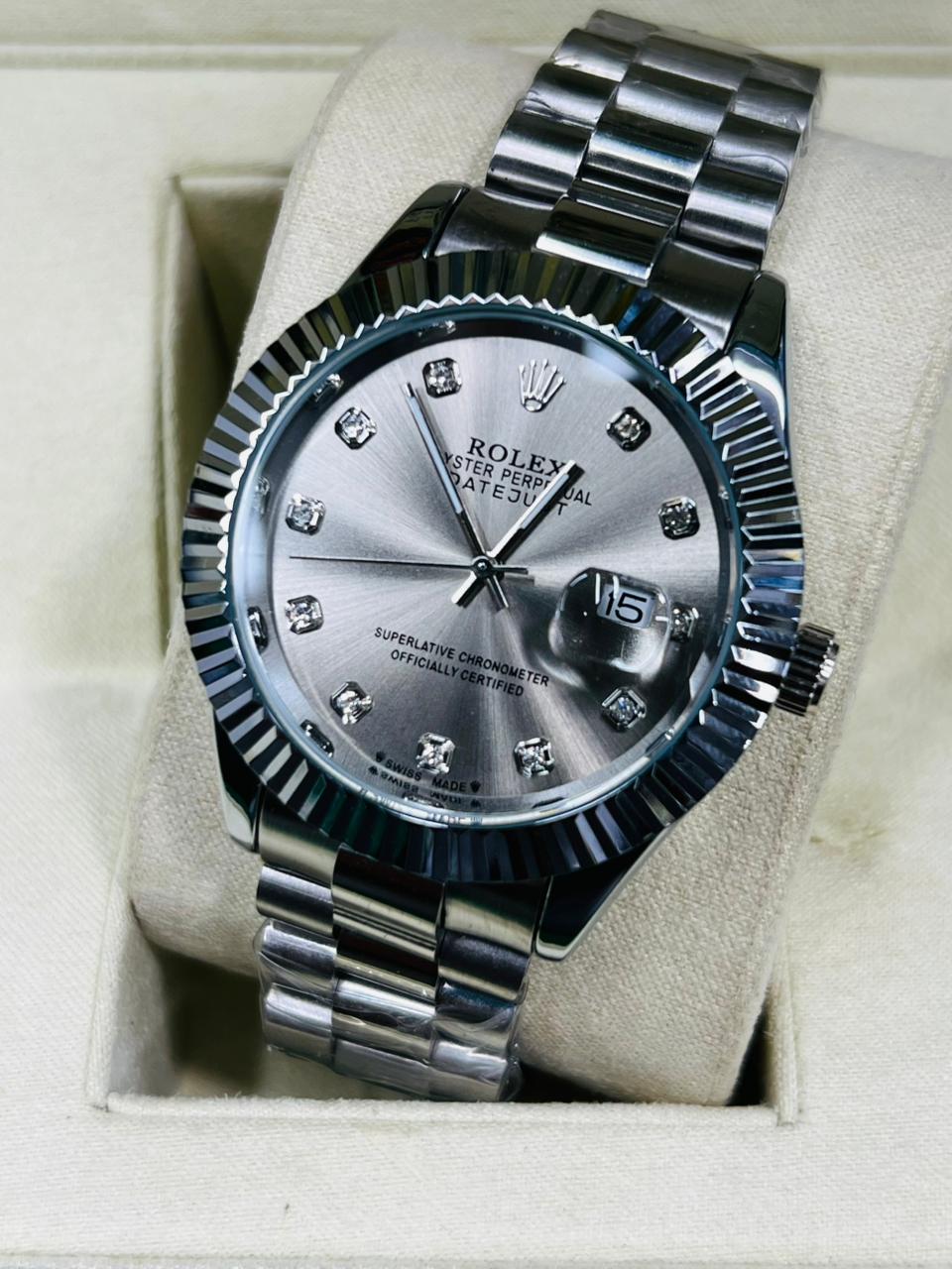 ROLEX STAINLESS STEEL LUXURY FINISHING MENS WATCH;