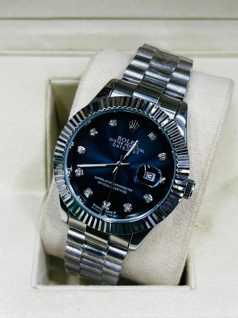 ROLEX STAINLESS STEEL LUXURY FINISHING MENS WATCH;