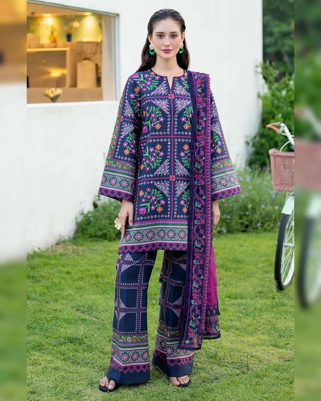 Shamooz Silk Printed Unstitched 3PC®✓