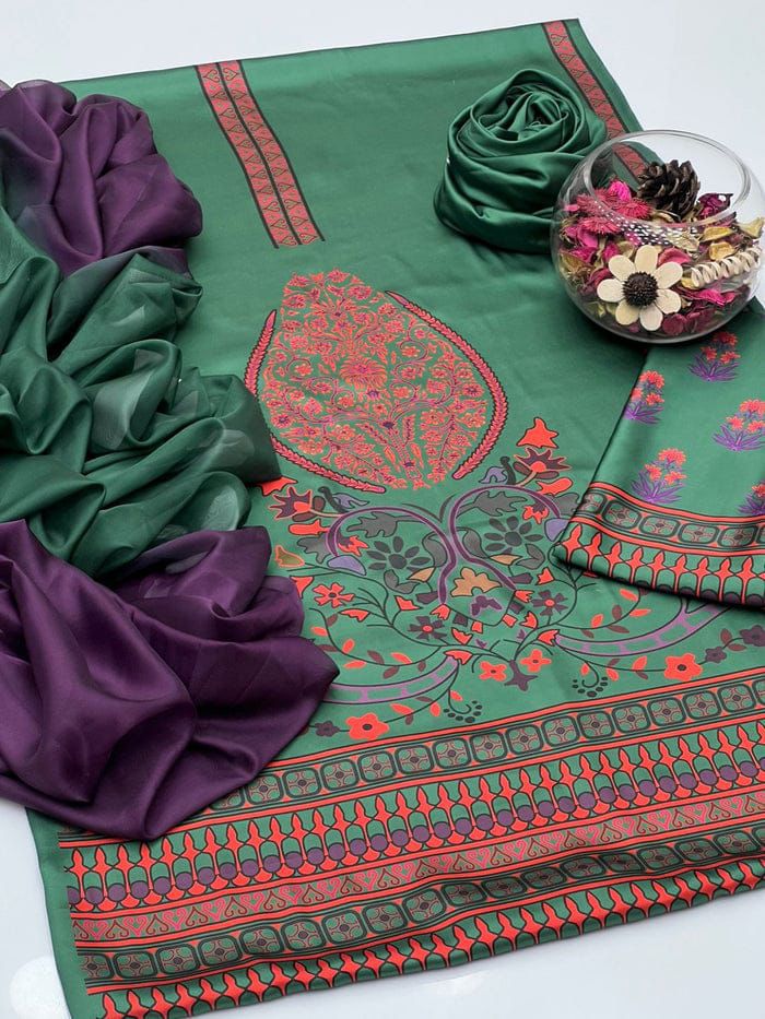 Shamooz Silk Printed Unstitched 3PC®✓