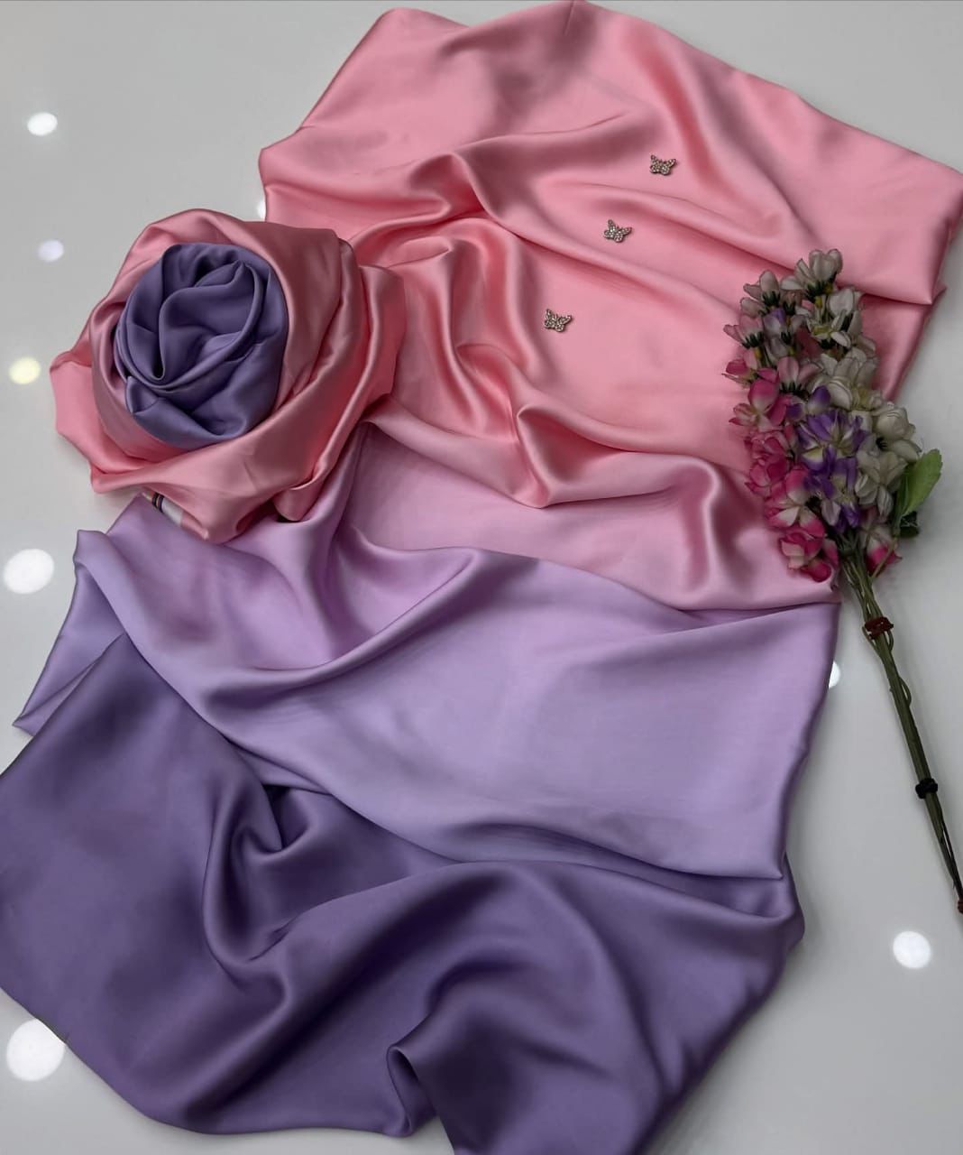 Silk Printed Unstitched 3PC®✓