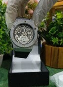 HUBLOT BLACK LEATHER PREMIUM QUALITY WATCH;