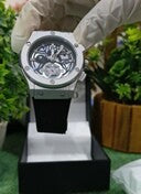 HUBLOT BLACK LEATHER PREMIUM QUALITY WATCH;