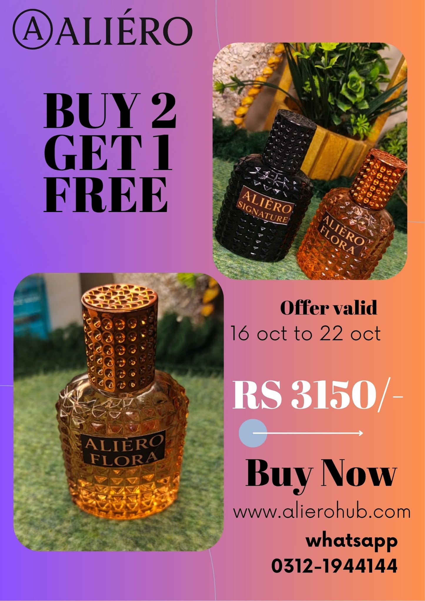 BUY 2, GET 1 FREE! ✨ ALIERO SIGNATURE  ALIERO FLORA