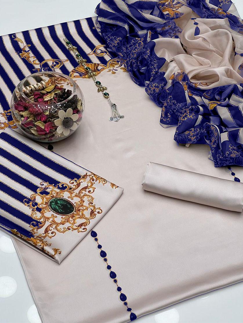 Shamooz silk printed unstitched 3pc®✓