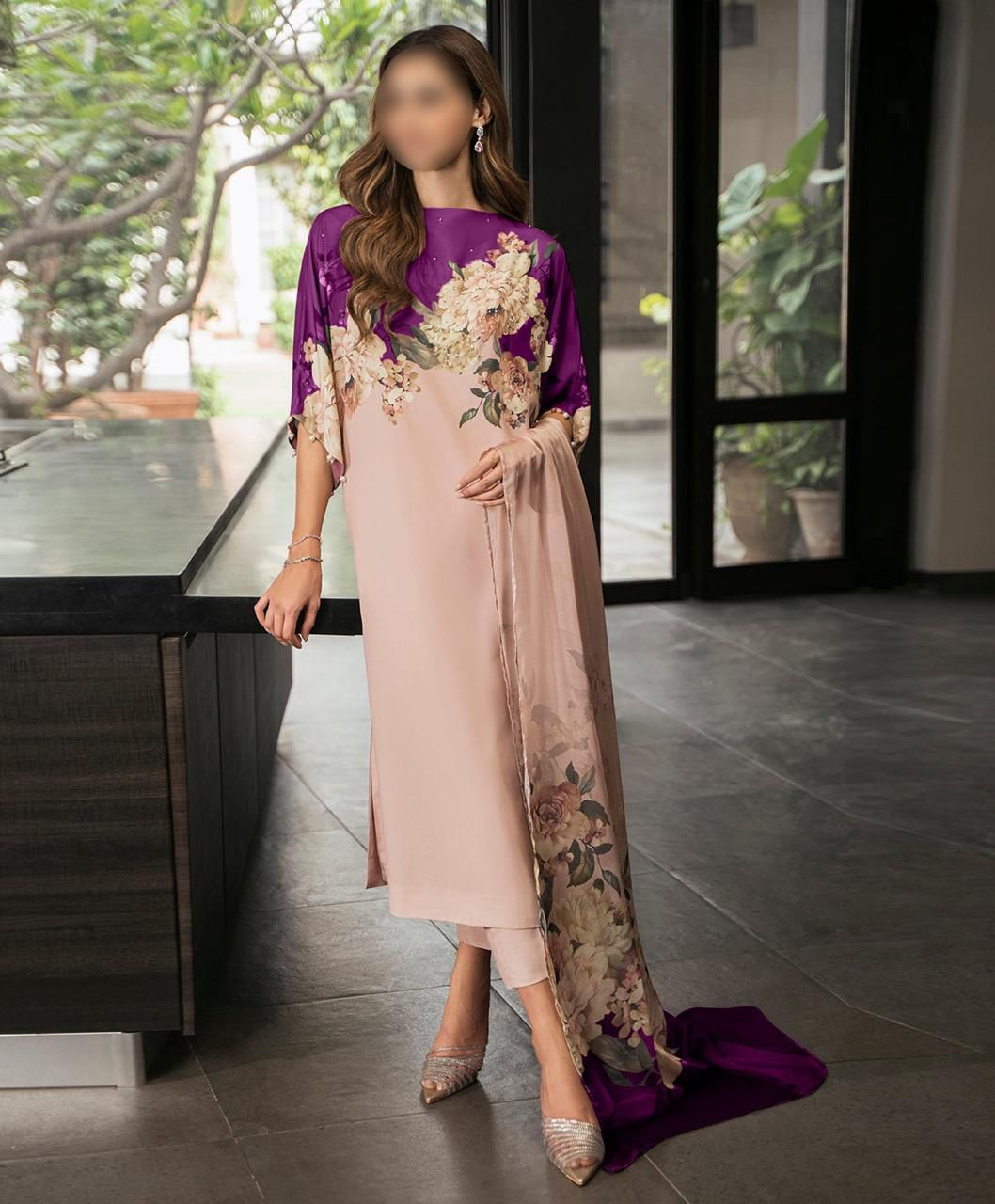 Shamooz silk printed unstitched 3pc®✓