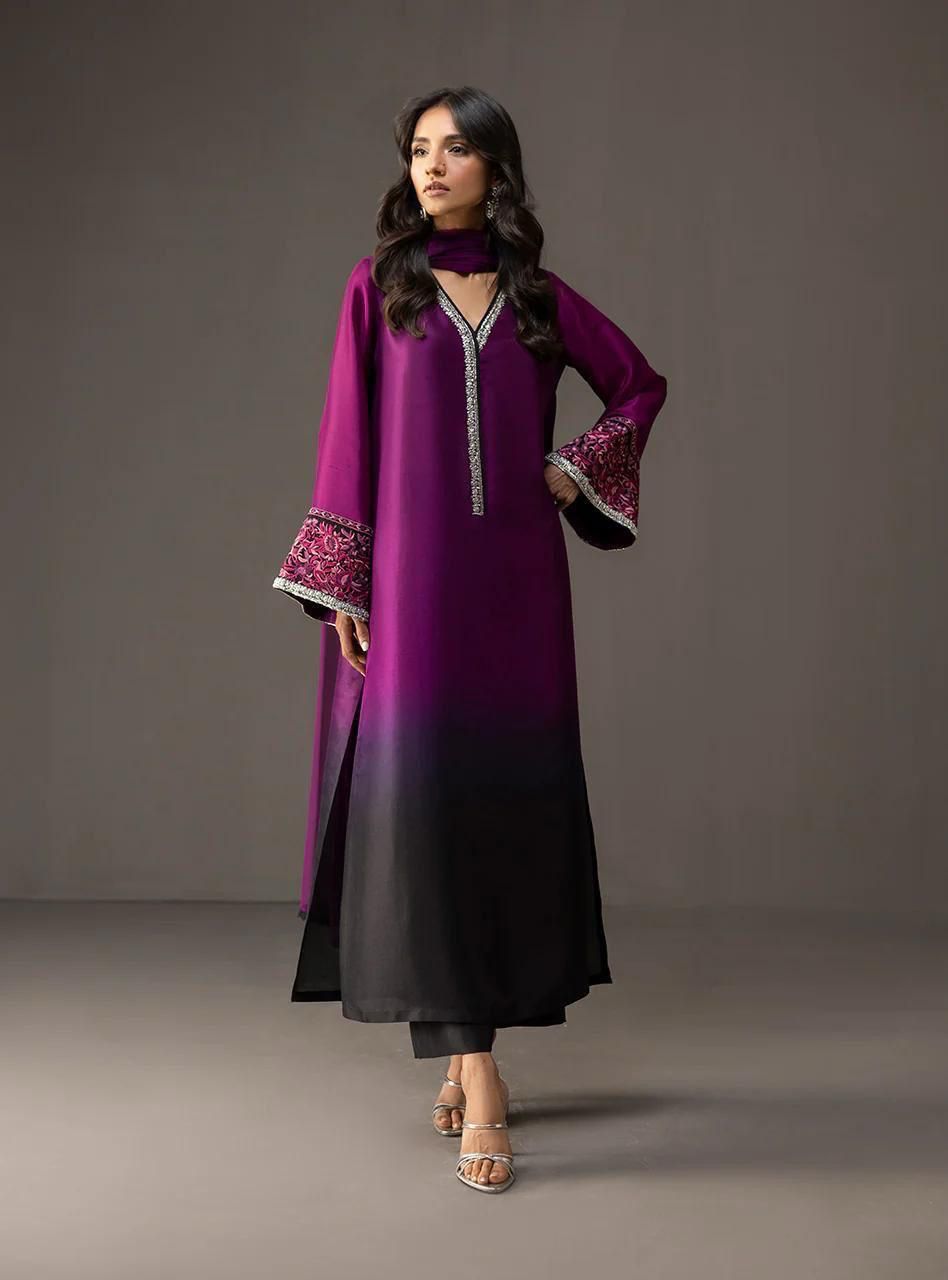 Unstitched Shamooz Silk Printed 3PC®✓