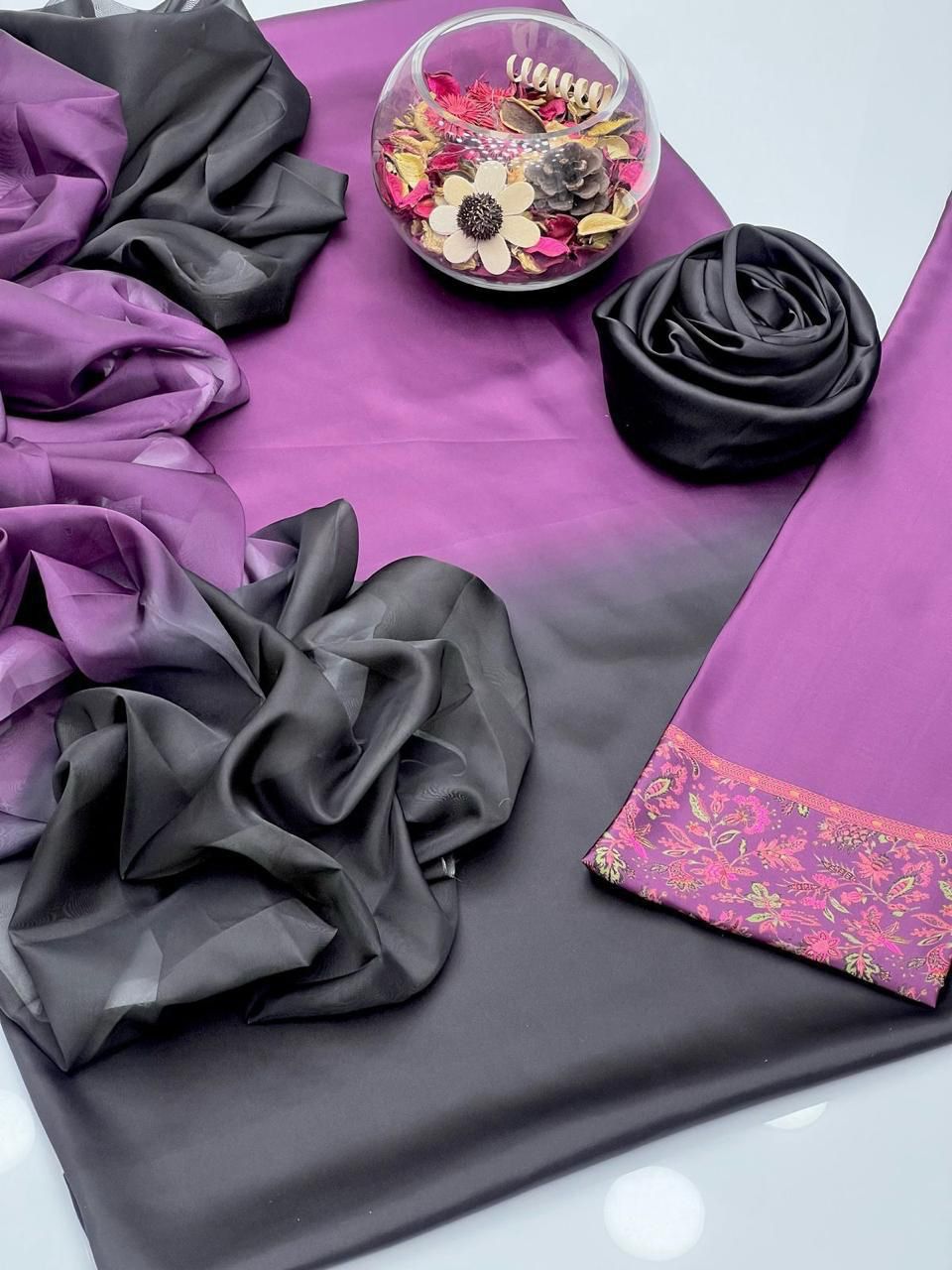 Unstitched Shamooz Silk Printed 3PC®✓