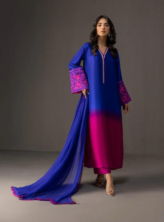 Unstitched Shamooz Silk Printed 3PC®✓