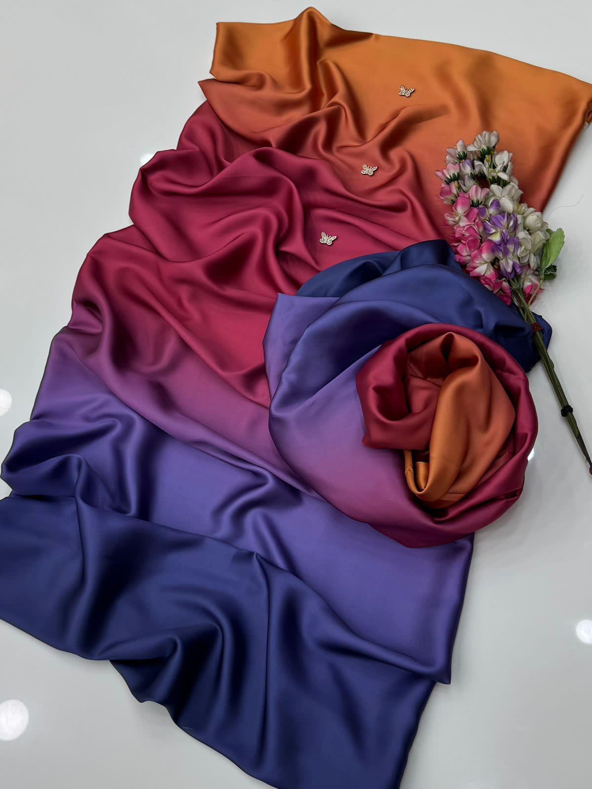 Silk Printed Unstitched 3PC®✓