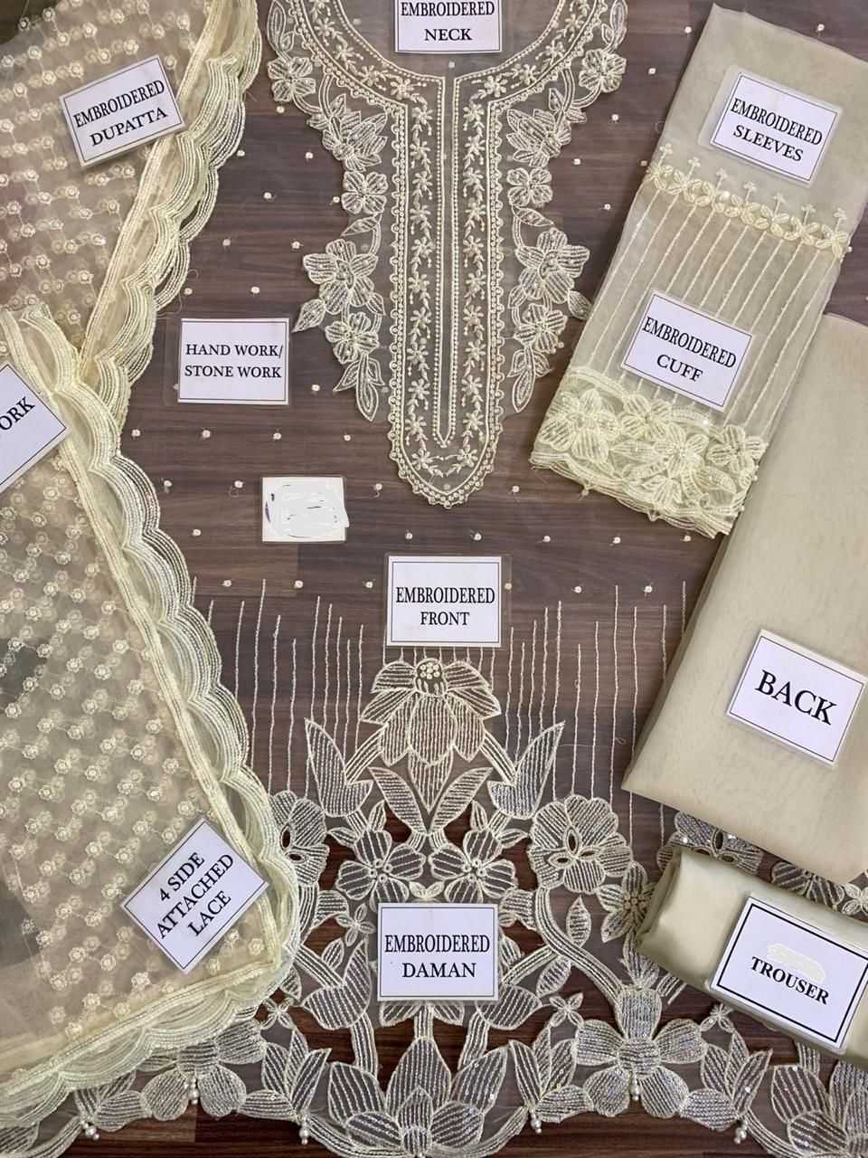 Organza Embroidered Sequence Unstitched 3PC