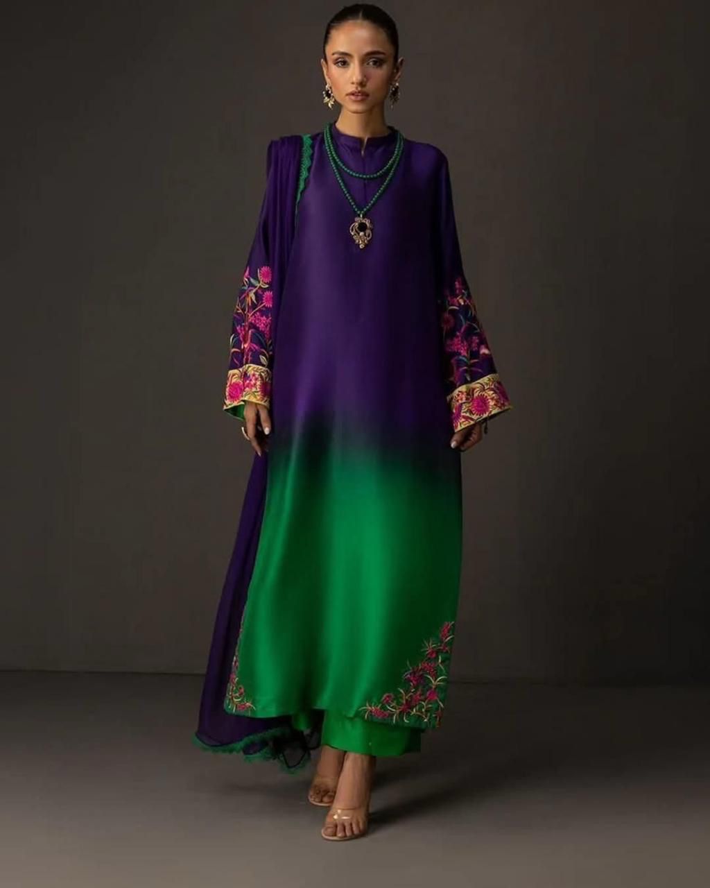 Shamooz Silk Printed Unstitched 3PC®✓