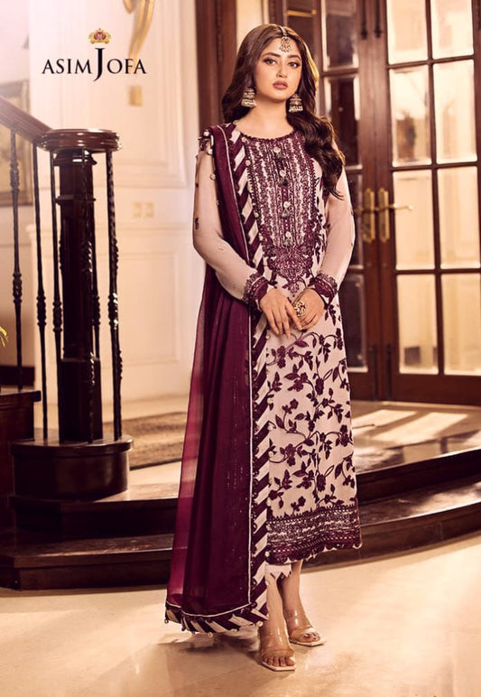 Asim Jofa Embroidered Unstitched Suit